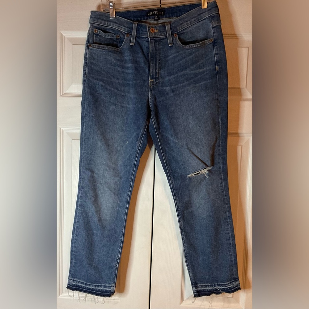 J. Crew‎ Mercantile Distressed Jeans Size 27 33 x 26